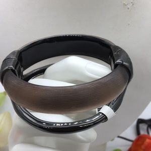 Liquid Stacked Hinged Lucite Bracelet